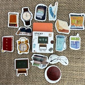 A Students Life, Backpack, Sports, Glasses, Lunch & Much More, 45 Deco Stickers